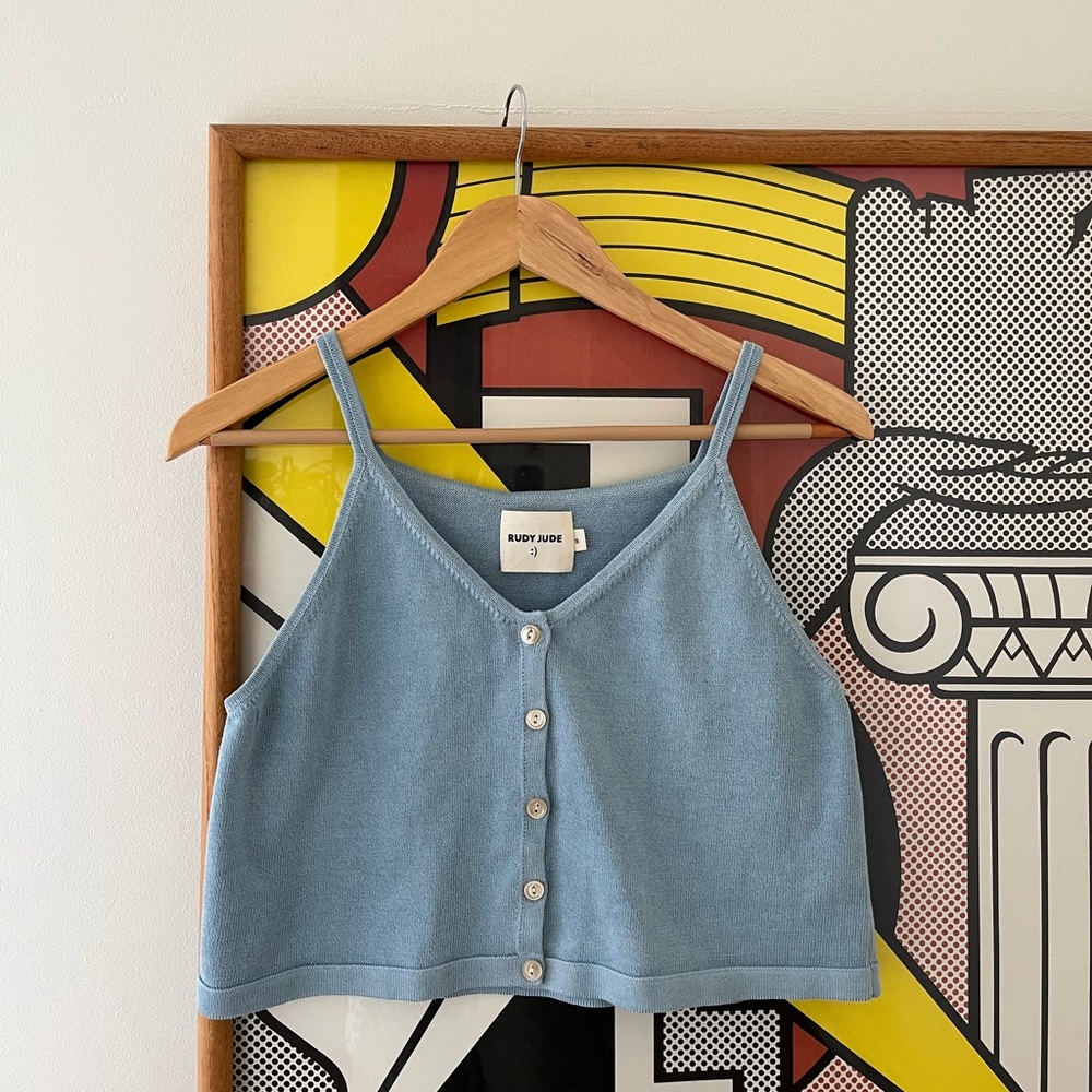 Sold / Rudy Jude adult knit tank in sky blue - Picture 7 of 8